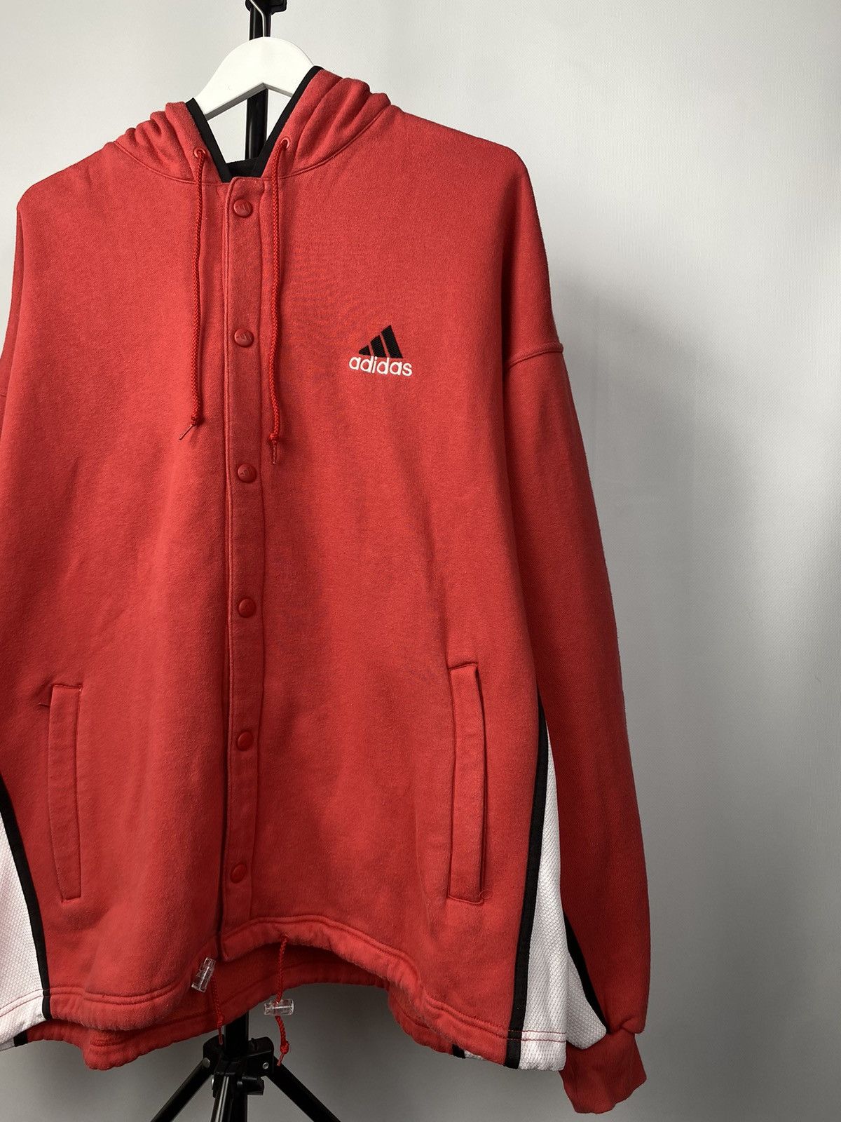Adidas × Vintage Vintage ADIDAS Goteborg 1999 Oversized Button Up Hoodie Size US L / EU 52-54 / 3 - 4 Thumbnail