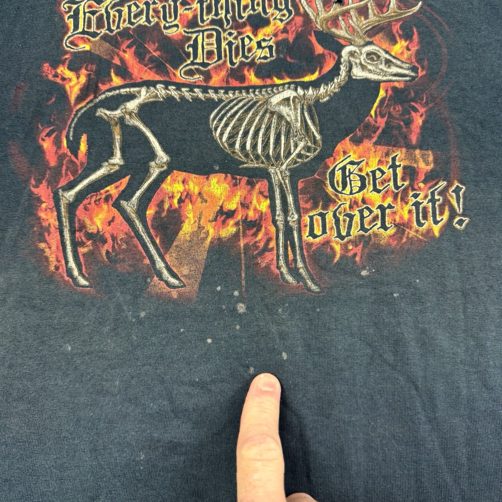 Vintage VINTAGE Bone Head Outfitters T-Shirt Men 2XL Black Nature Deer Skeleton Y2K Outdoor Mockup Size US XXL / EU 58 / 5 - 4 Thumbnail