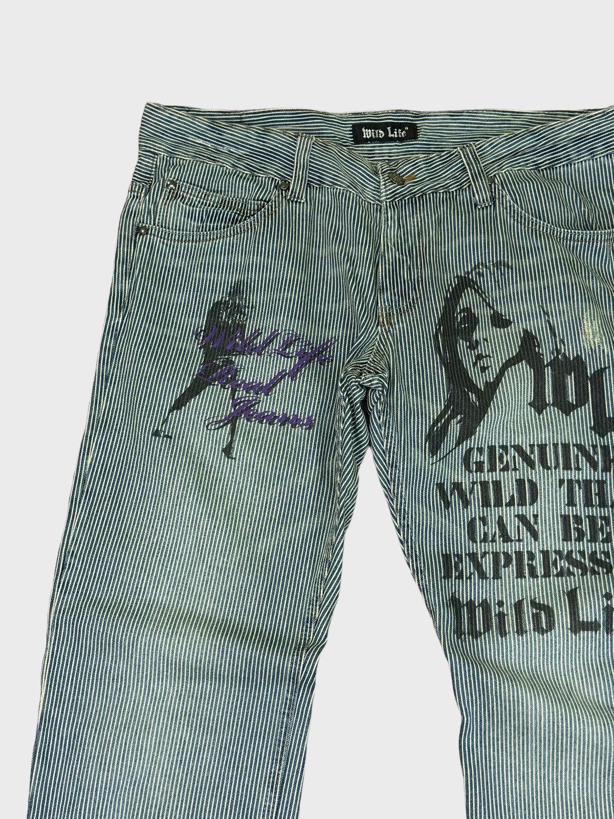 Japanese Brand Genuine WILD LIFE Hickory Hysteric Glamour Style Pants Size US 35 - 3 Thumbnail