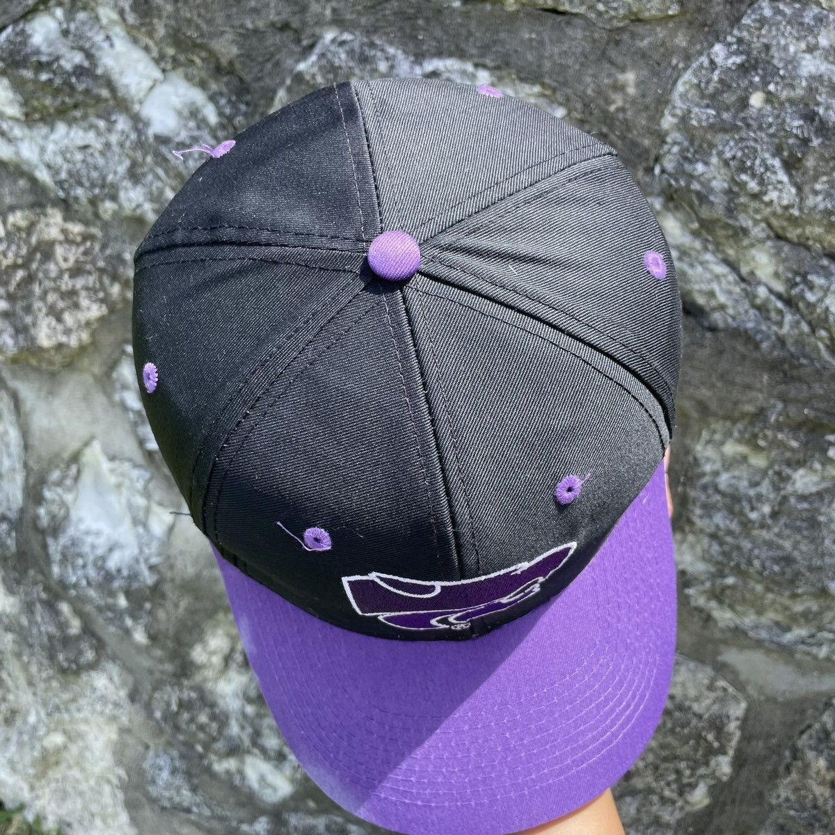 Logo 7 Vintage Kansas State Wildcats Logo 7 Plain Logo Snapback Hat Size ONE SIZE - 3 Thumbnail