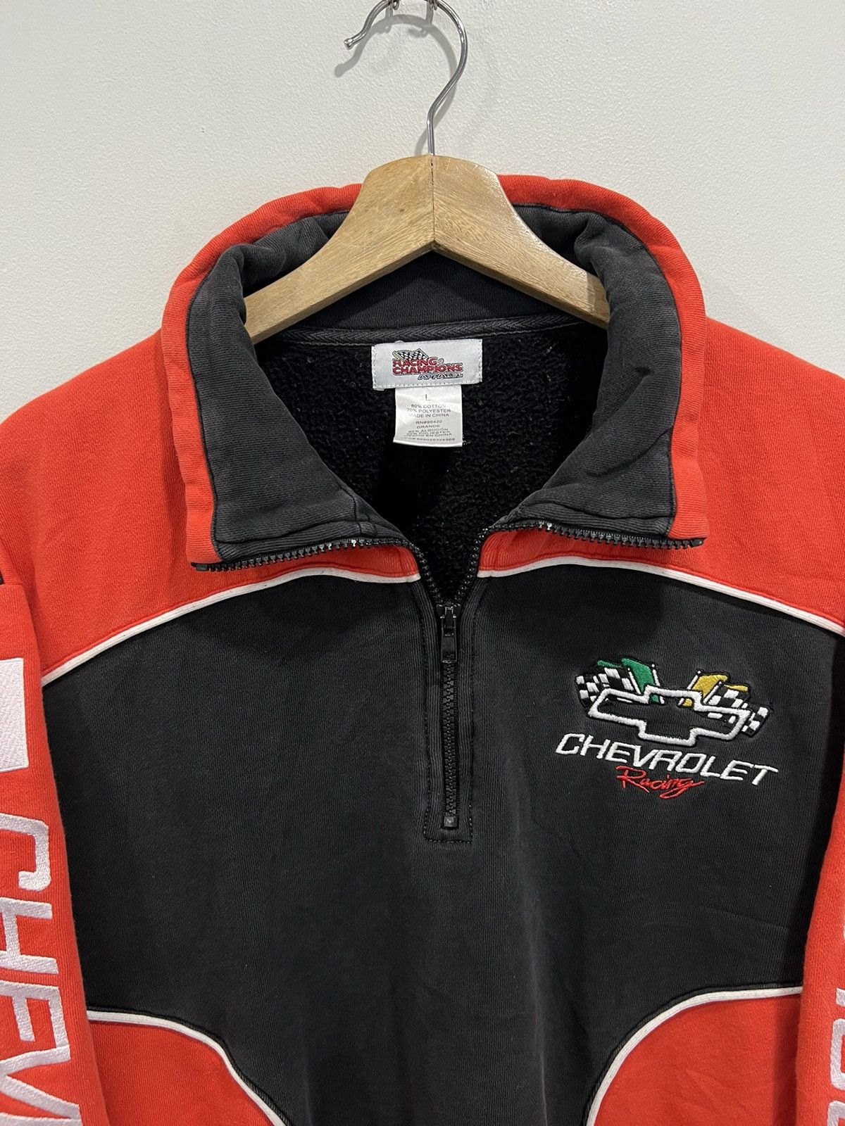Vintage Vintage Chevrolet Quarter Zip Sweater sweatshirt racing tee Size US L / EU 52-54 / 3 - 2 Thumbnail