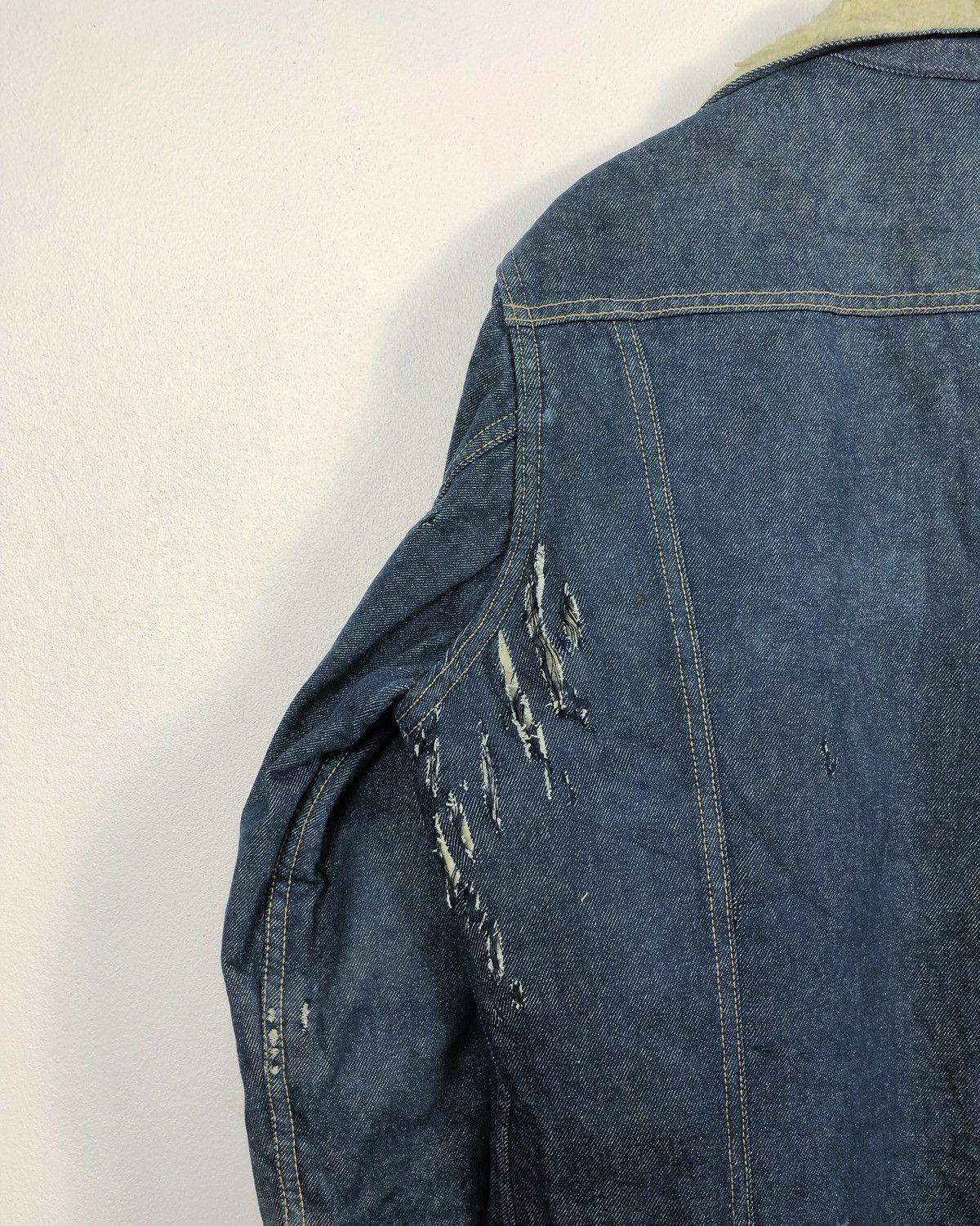 Sears Rare Vintage 80s Sears Roebucks Shearling Denim Jacket Size US XL / EU 56 / 4 - 13 Thumbnail