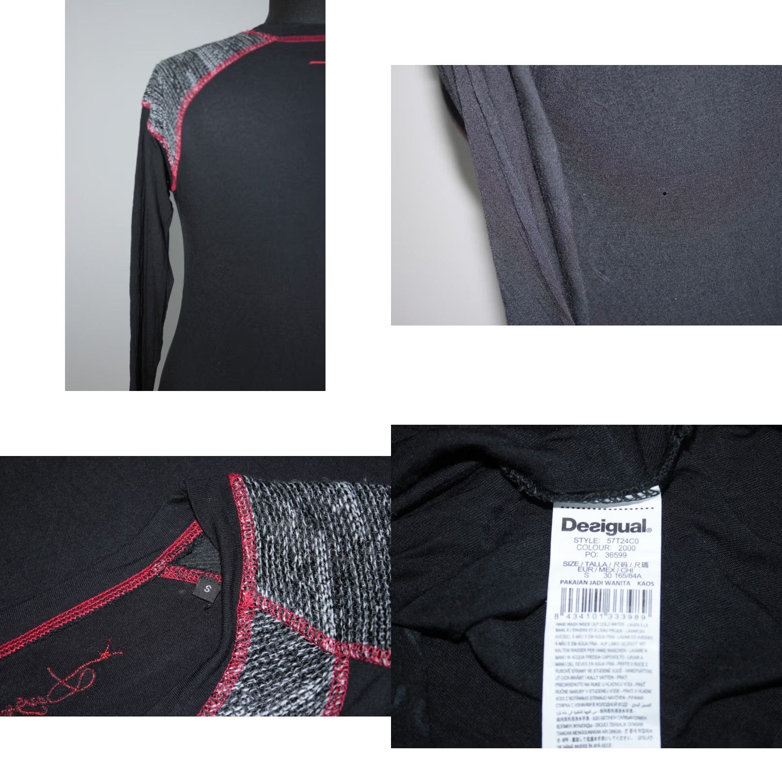 Desigual Desigual Jumper Tunic Black S Womens винтаж Size S / US 4 / IT 40 - 8 Thumbnail