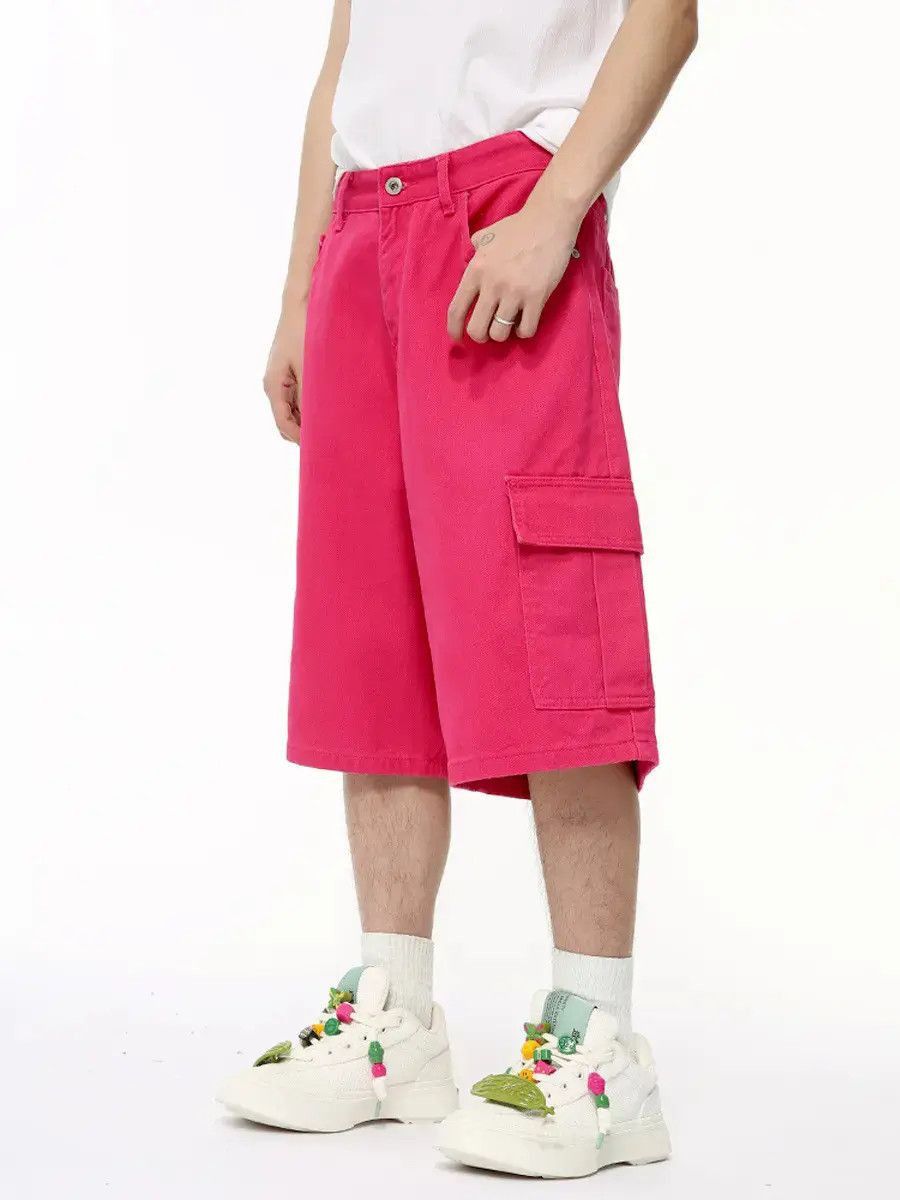 Japanese Brand Retro loose high street solid color denim shorts Size US 32 / EU 48 - 4 Thumbnail