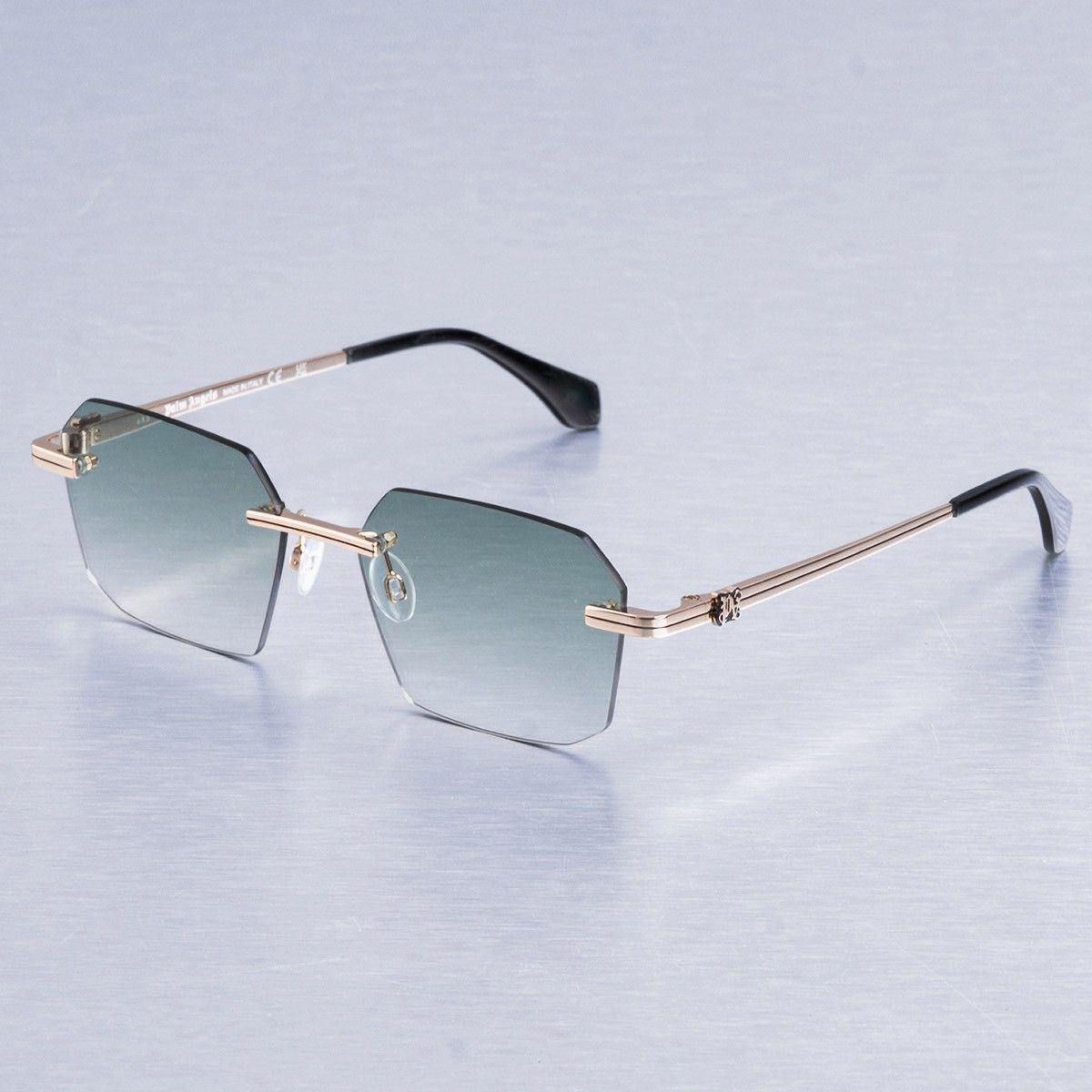 Palm Angels PALM ANGELS QUARTZ GOLD GREEN GRADIENT SUNGLASSES Size ONE SIZE - 2 Thumbnail