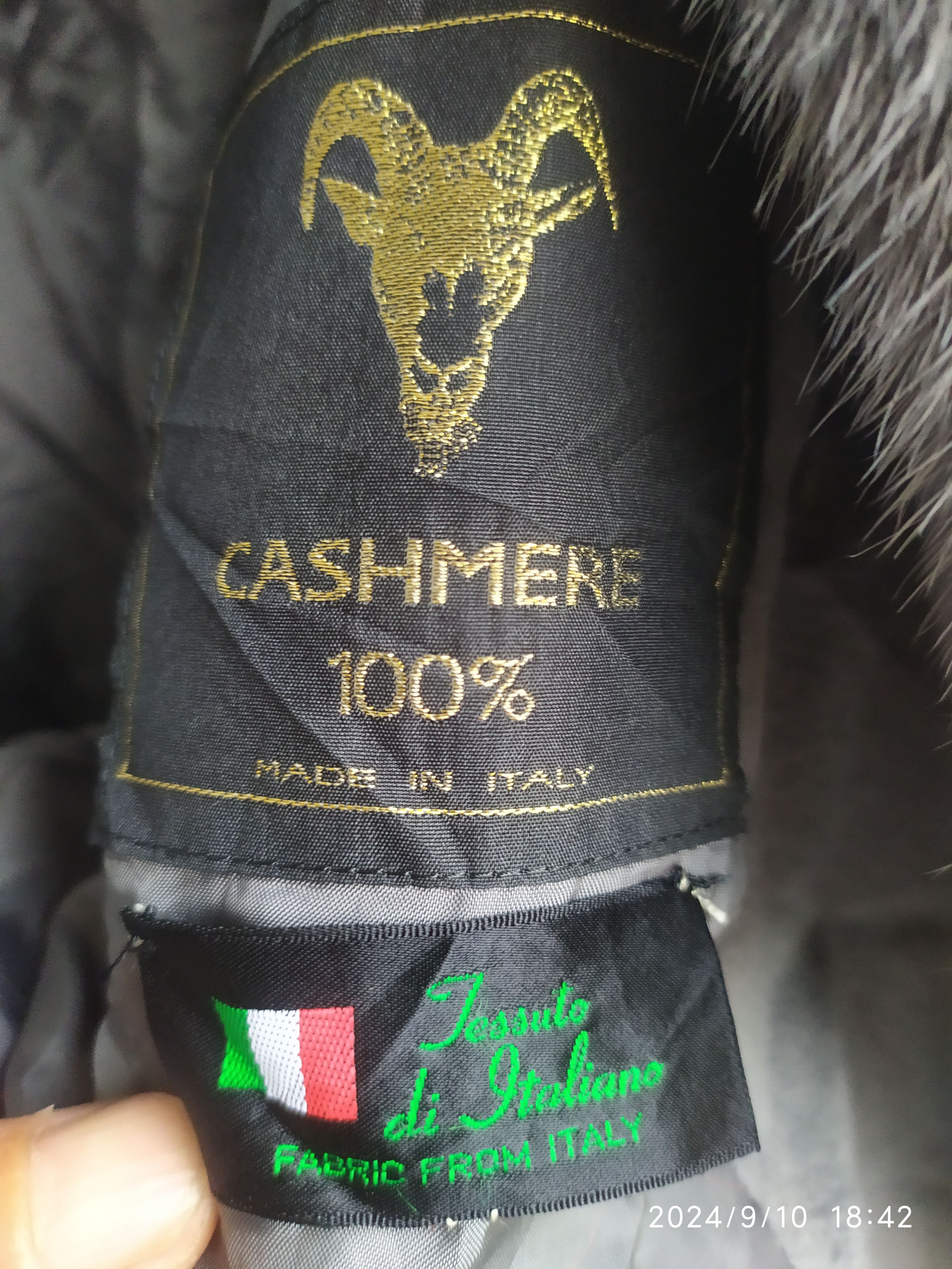 If Six Was Nine × Le Grande Bleu (L.G.B.) TESSUTO DI ITALIANO CASHMERE FOX FUR COLLAR COAT Size US L / EU 52-54 / 3 - 10 Thumbnail