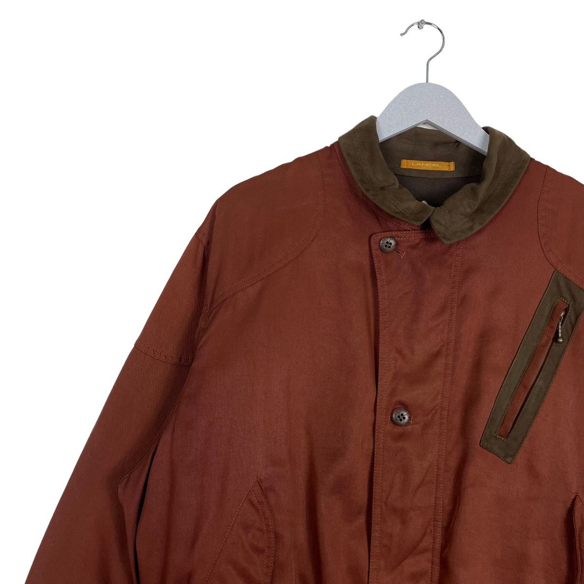 Designer × Lancel 💥80s LANCEL CITY BOMBER ORANGE BRICK Size US M / EU 48-50 / 2 - 7 Thumbnail