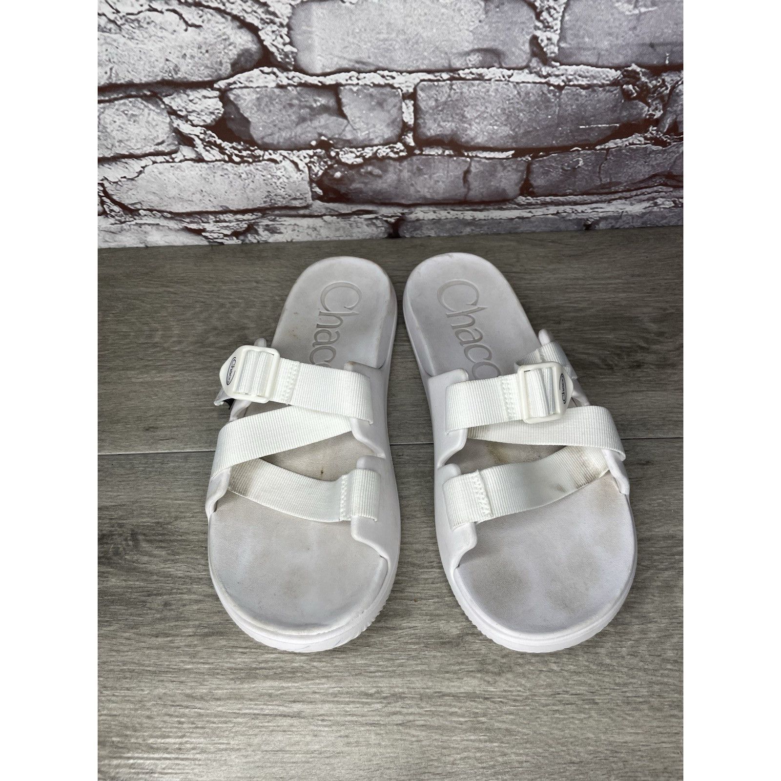 Chaco Chaco Chillo White Textile Synthetic Straps Slides Sandals W Size US 11 / IT 41 - 12 Thumbnail