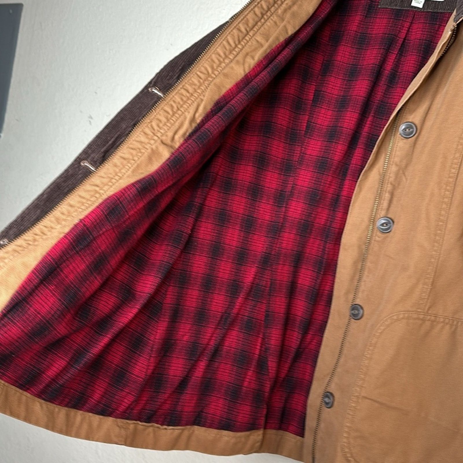 Orvis Orvis Chore Barn Coat Jacket Brown Corduroy Trim Flannel XS Size US XS / EU 42 / 0 - 3 Thumbnail