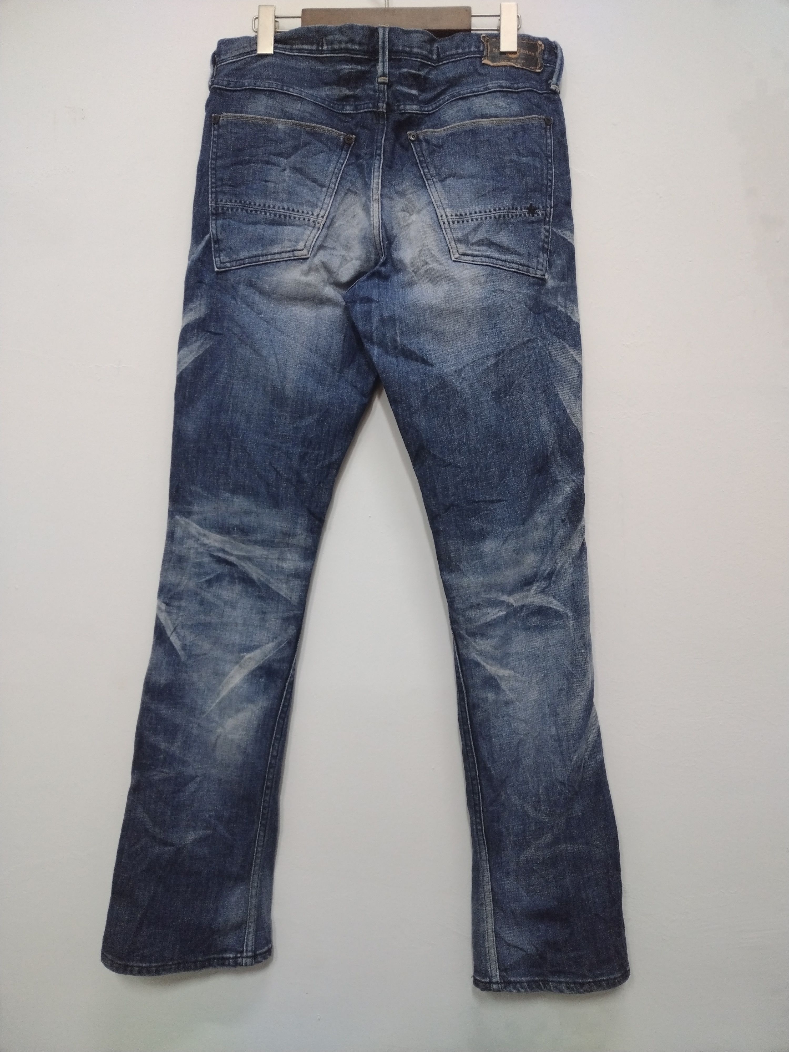 Japanese Brand Vintage BLUEWAY flared jeans nice design & character Size US 33 - 2 Thumbnail