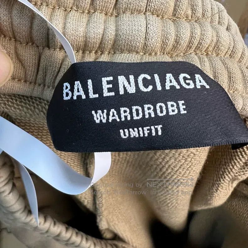Balenciaga Balenciaga size XS Khaki Embroidered Logo Sweatpants Size US 27 - 3 Thumbnail