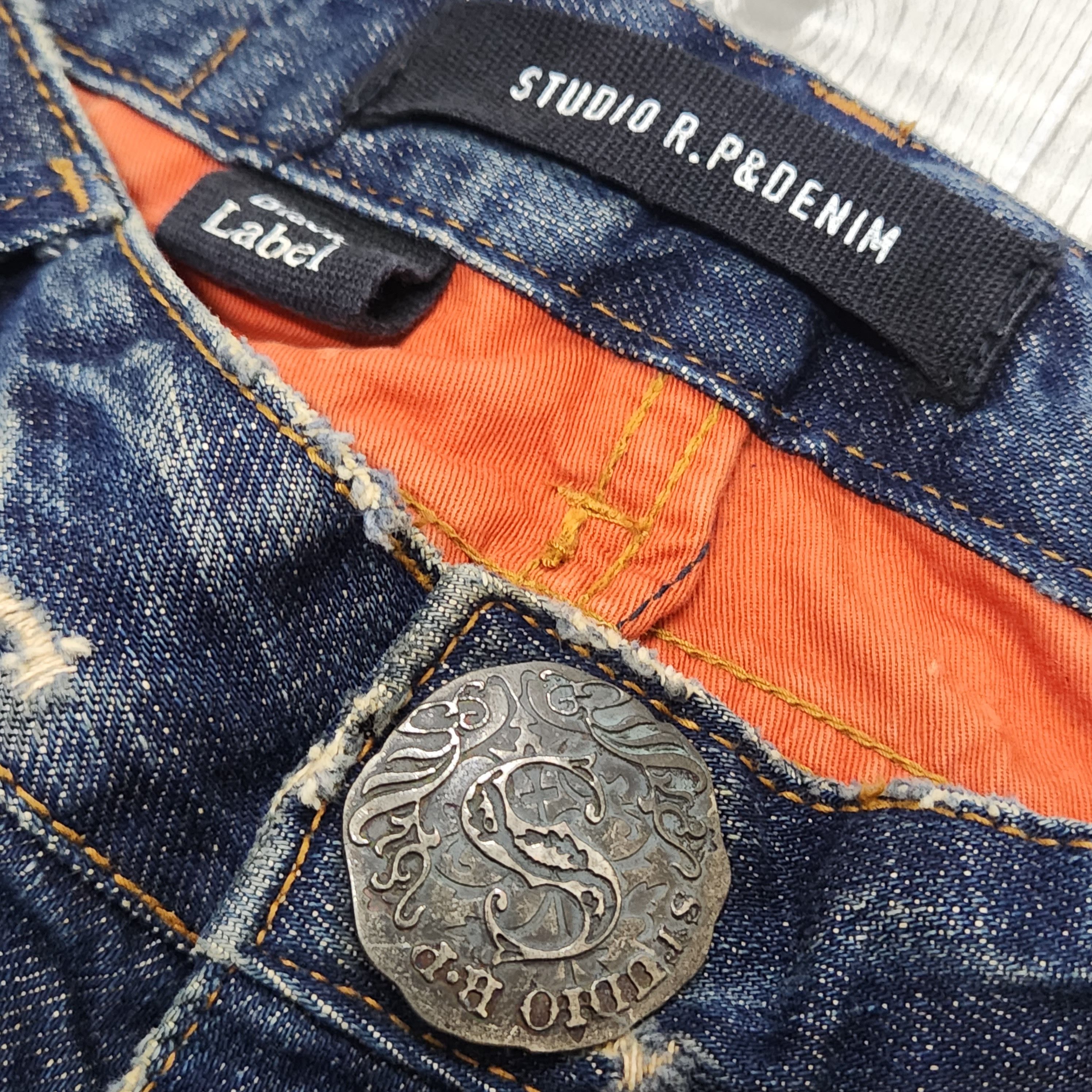 Denim & Co. × Japanese Brand Flared Denim & Co Red Pepper Thrashed Jeans Size US 28 / EU 44 - 4 Thumbnail