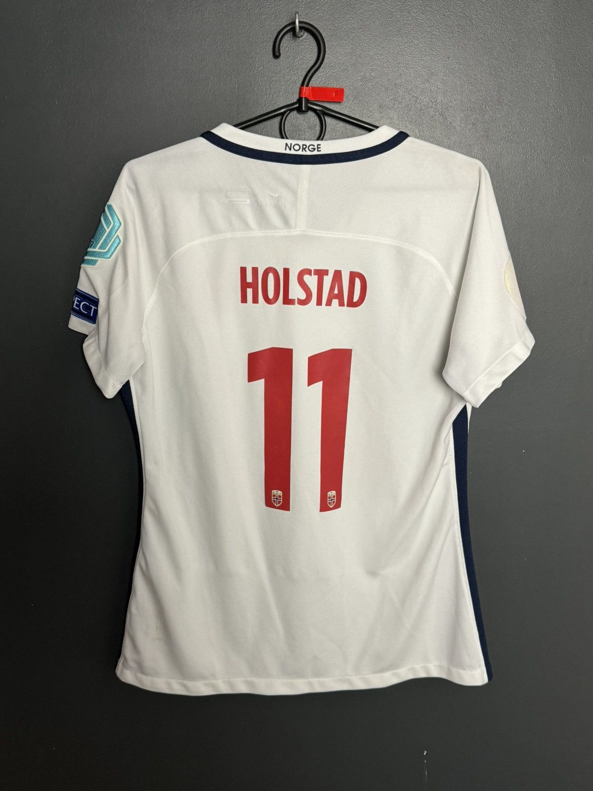 Nike Norway National Team 16/18 Away Match Worn Football Jersey Size L / US 10 / IT 46 - 1 Thumbnail