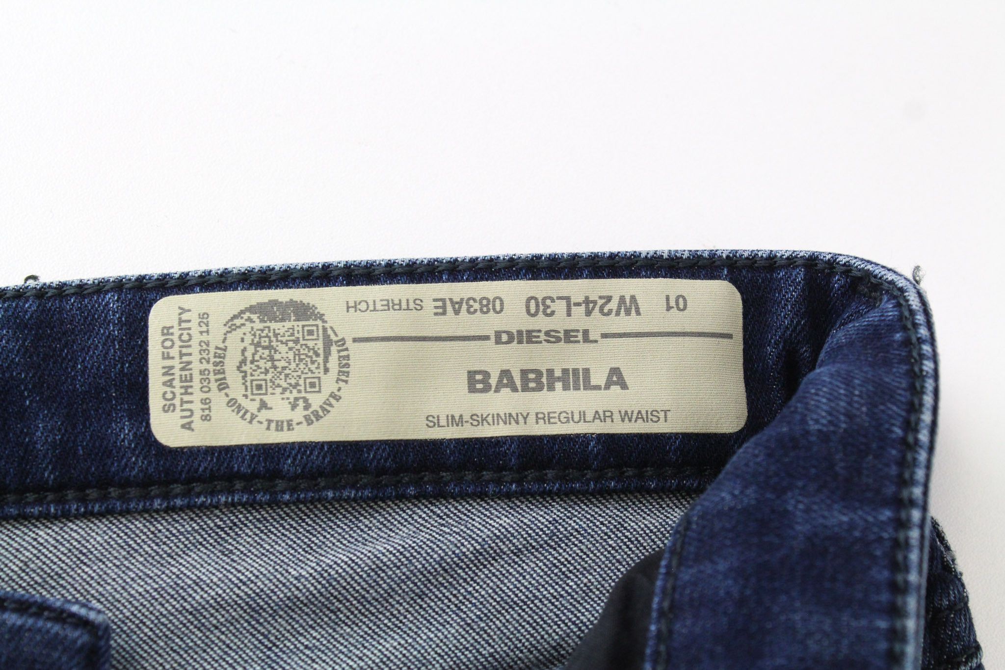 Diesel BABHILA 083AE W24/L30 Dark Blue Stretch Jeans 69768 Size 24" / US 00 / IT 34 - 5 Thumbnail