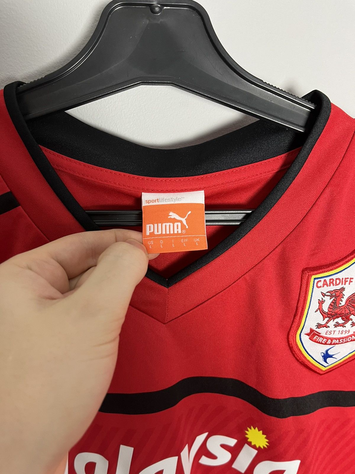 Gunnarson Cardiff city puma soccer jersey tshirt rare