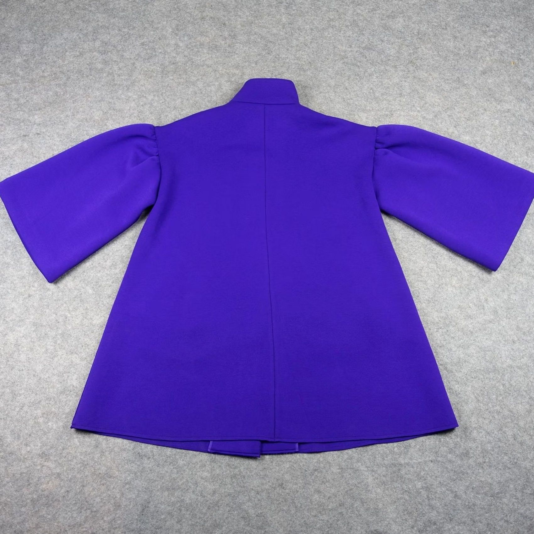 Vintage Psophía Coat Womens XL Purple Knit Snap Front 3/4 Sleeve Mid Length Collared Size XL / US 12-14 / IT 48-50 - 6 Thumbnail