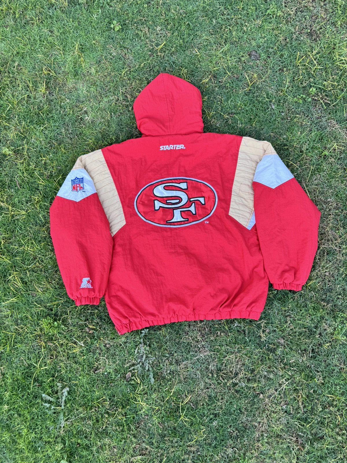 Starter Vintage 90s San Francisco 49ers Red Pullover Parka NFL Size US M / EU 48-50 / 2 - 10 Thumbnail