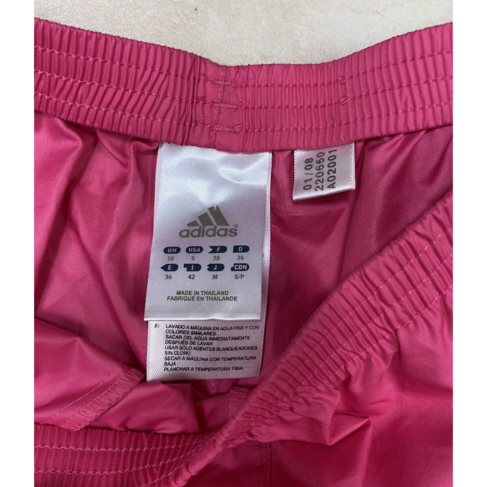 Adidas adidas Women's Unlined 3-Stripes Shorts Pink White Small Size 27" / US 4 / IT 40 - 3 Thumbnail