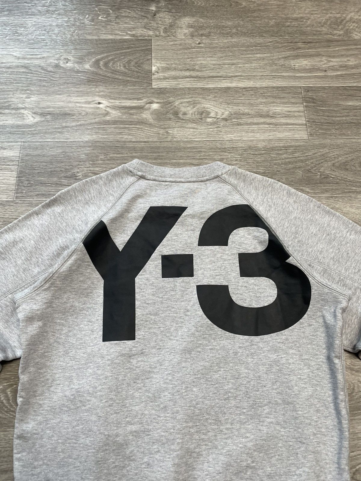 Yohji Yamamoto Yohji Yamamoto x Adidas Y-3 Big Logo Gray Sweatshirt Size US M / EU 48-50 / 2 - 16 Thumbnail