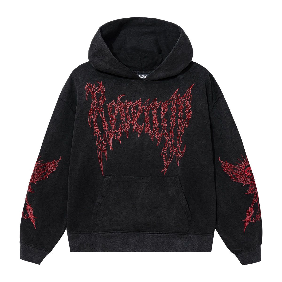 Revenge Revenge Renaissance Red embroidered hoodie vintage black Grailed