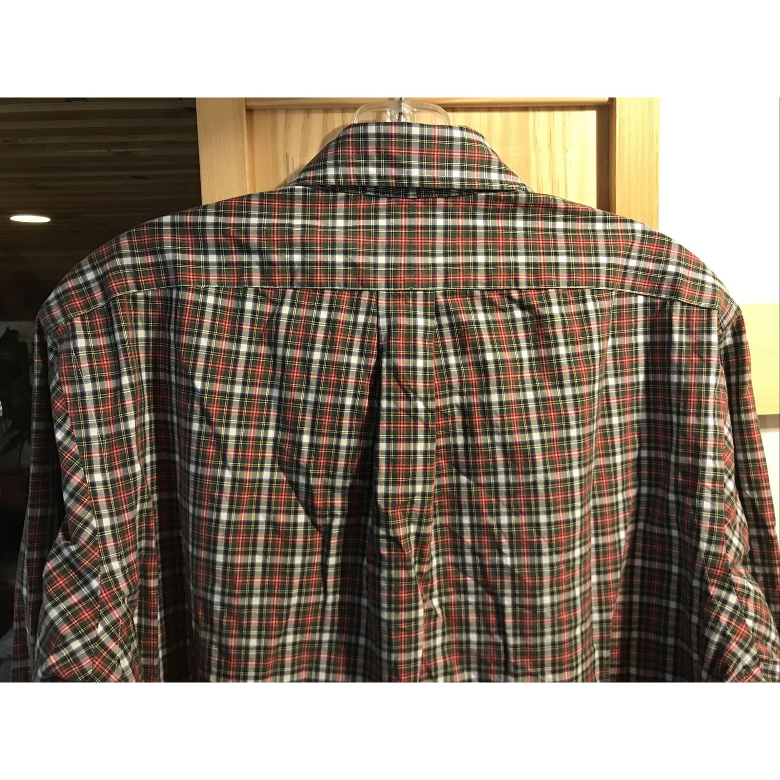 Ralph Lauren Ralph Lauren Men’s 16.5 42 Red Green Check LS Cotton Shirt Size US L / EU 52-54 / 3 - 10 Thumbnail