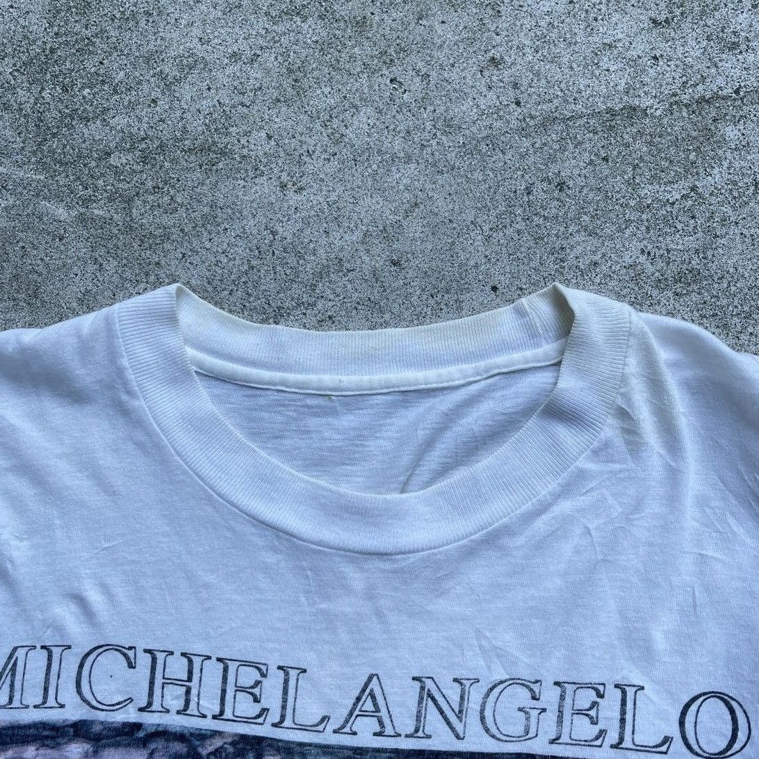 Vintage 90s Michelangelo Thrashed Distressed Faded Tee ERD Grunge Size US XL / EU 56 / 4 - 6 Thumbnail
