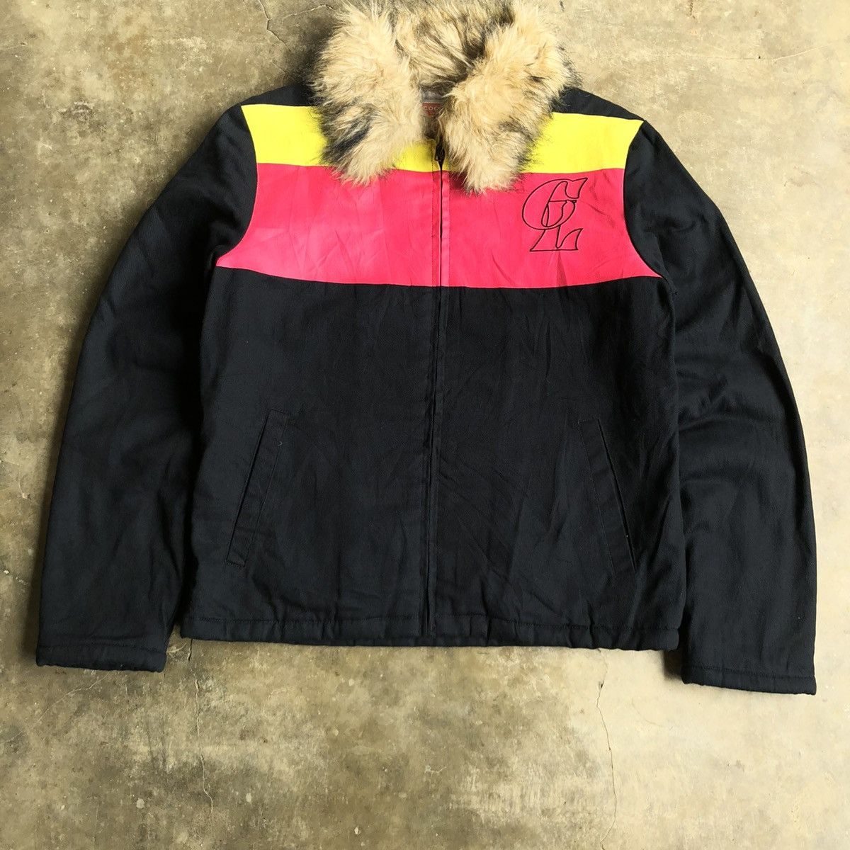 14th Addiction 2000s CocoLulu Canvas Fur Work Jacket Black Punk Style Size US M / EU 48-50 / 2 - 7 Thumbnail