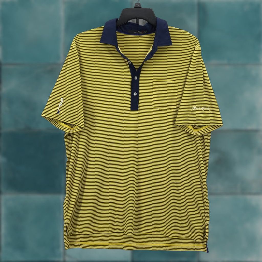 Ralph Lauren Ralph Lauren RLX Polo Shirt Mens XL Striped Golf Performance Short Sleeve Preppy Size US XL / EU 56 / 4 - 1 Thumbnail