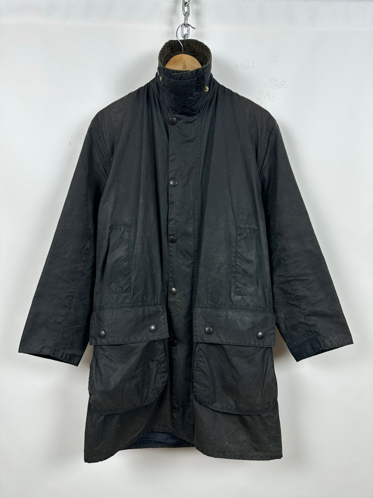 Barbour Vintage Barbour Border Waxed Coat Jacket Made in England Size US S / EU 44-46 / 1 - 2 Thumbnail