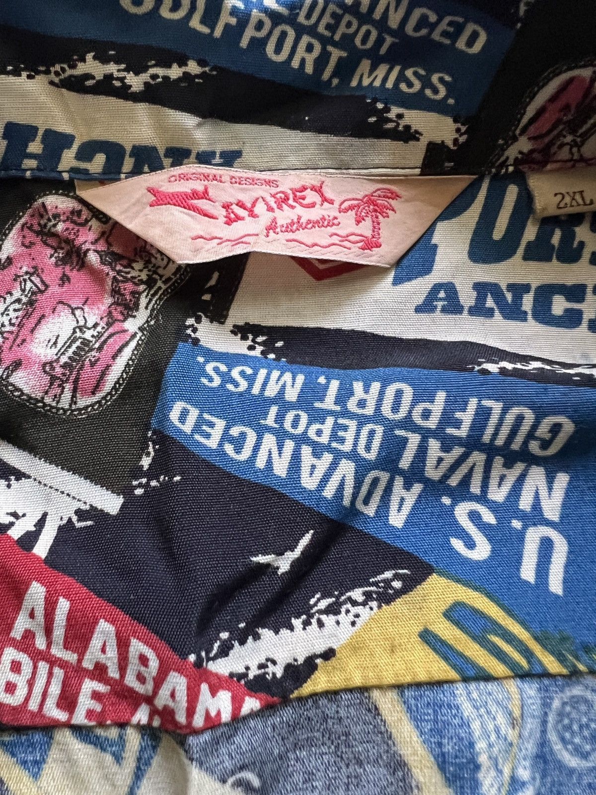 Avirex × Toyo Enterprises Avirex Army Flag Open Colar Hawaiian Shirt Size US XXL / EU 58 / 5 - 7 Thumbnail