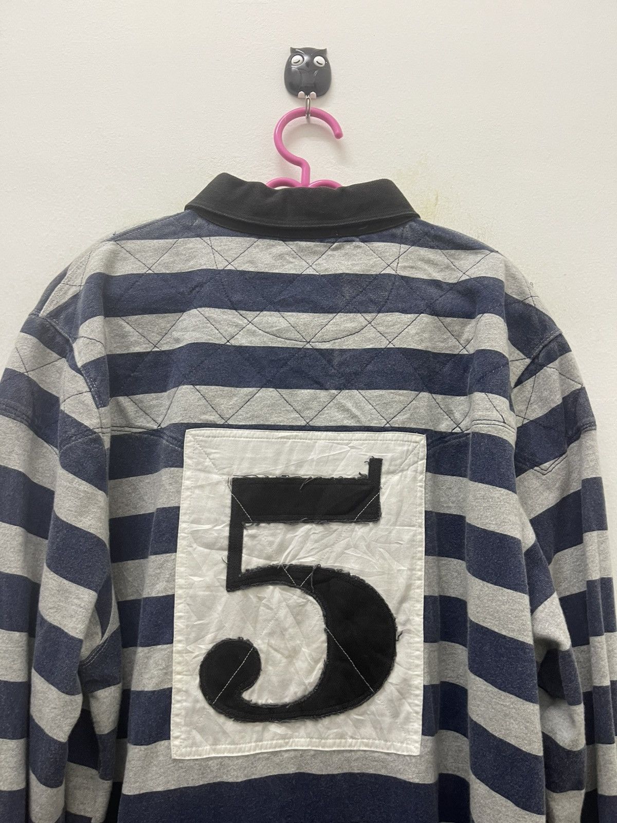 Burberry Rare BURBERRY BRIT No. 5 Striped Rugby Polo Size US XL / EU 56 / 4 - 7 Thumbnail