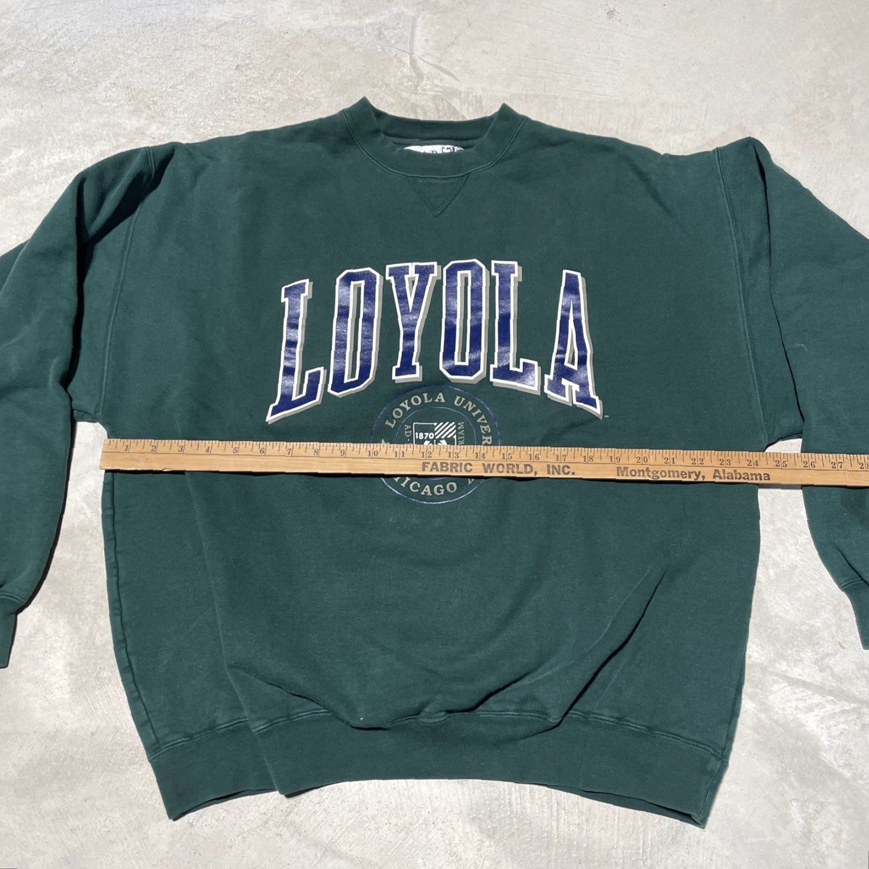 Vintage VINTAGE Loyola University Chicago Sweatshirt Green Crewneck XL Gear For Sports Shirt Mens 90s University NCAA Varsity Size US XL / EU 56 / 4 - 6 Thumbnail