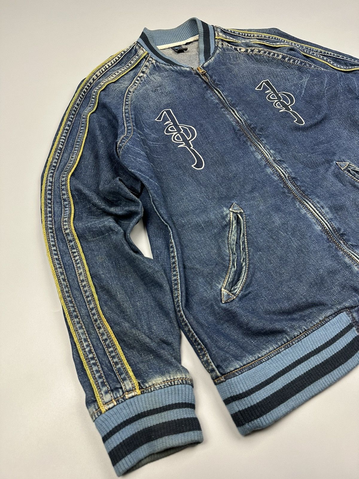Indigo Vintage Indigo Mongolian Denim Sukajan Size US L / EU 52-54 / 3 - 3 Thumbnail