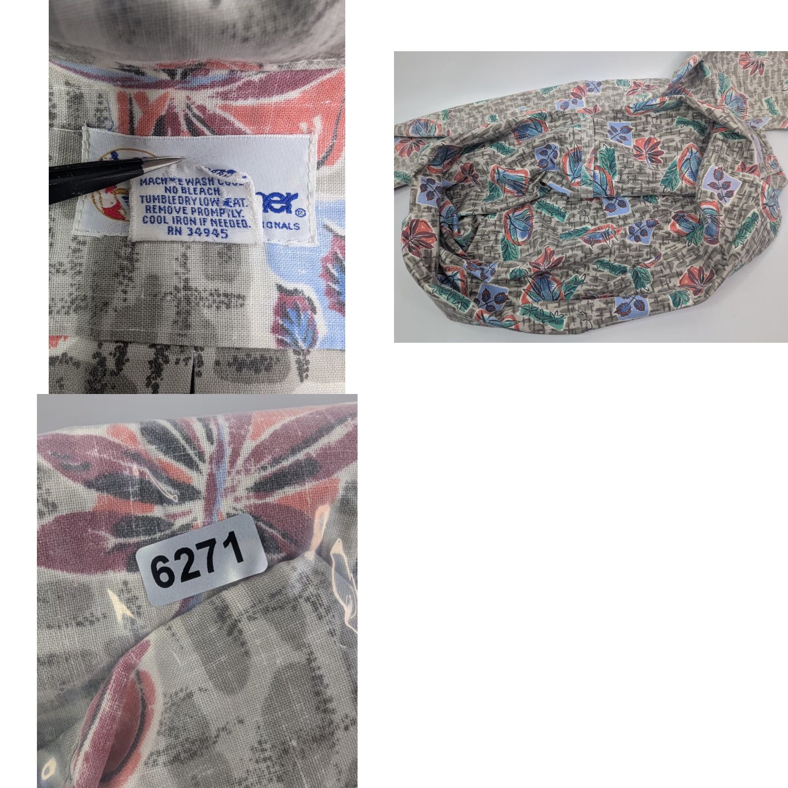 Reyn Spooner VINTAGE Reyn Spooner Mens 2XL Hawaiian Floral Button Short Sleeve Vacation Reverse Print Size US 39 - 8 Thumbnail