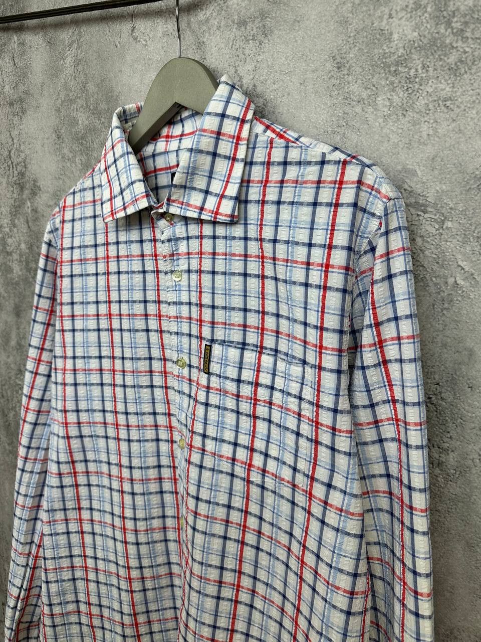 Giorgio Armani Armani Jeans Vintage Check Button Up Shirt Textured Pattern Size US XL / EU 56 / 4 - 5 Thumbnail