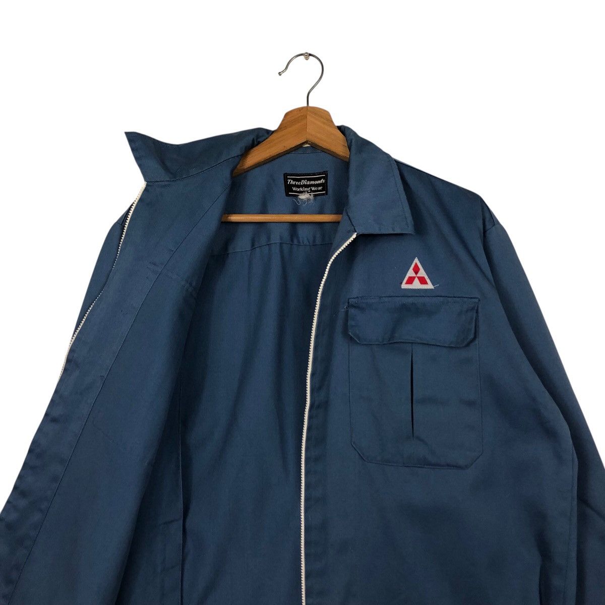 Japanese Brand × Vintage 📌Vintage Chore Worker Racing Jacket Mitsubishi Jdm Big Logo Size US M / EU 48-50 / 2 - 13 Thumbnail