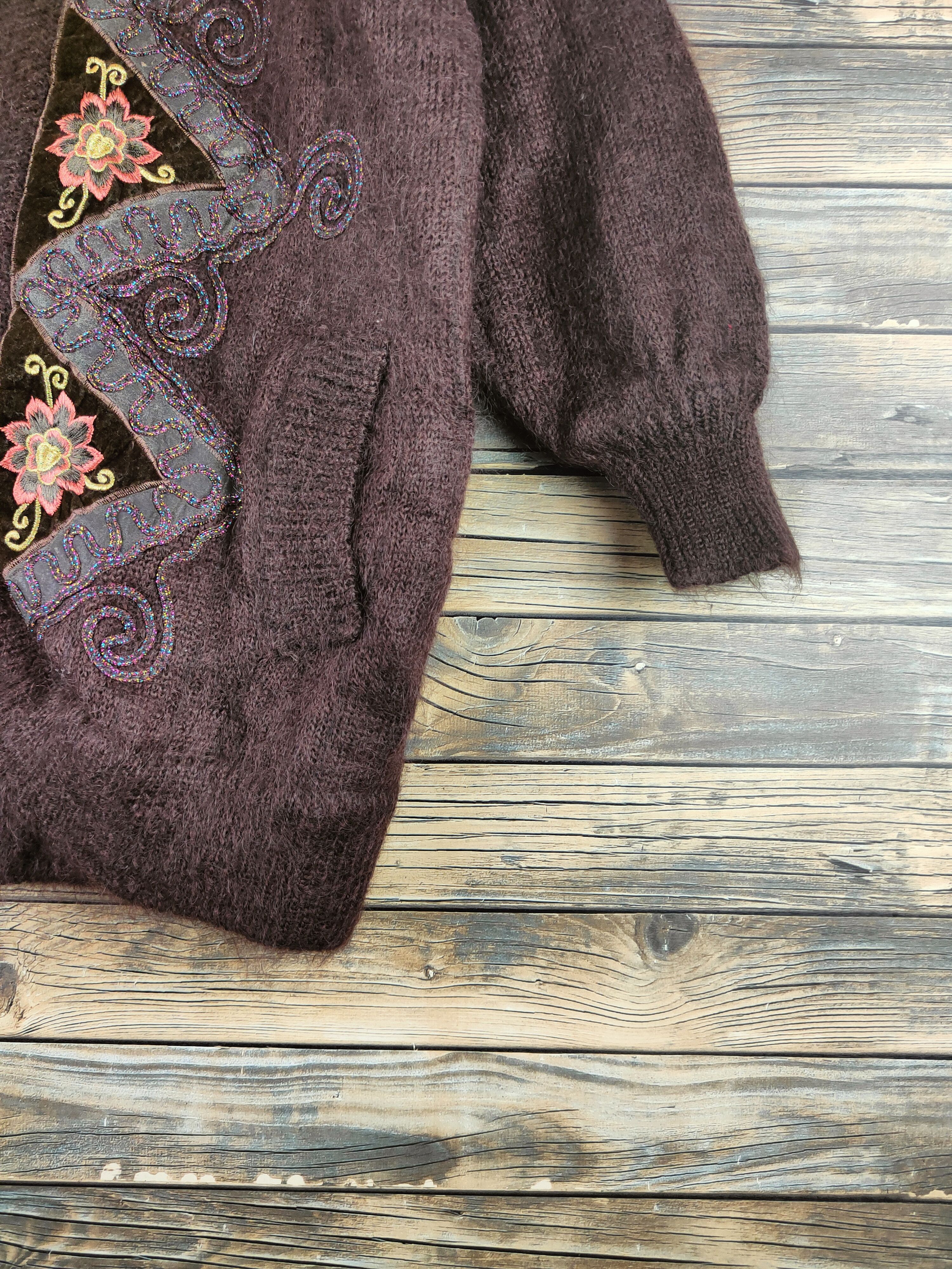 Japanese Brand DL J.Batik Brown Knitwear Sweaters #46-379 Size L / US 10 / IT 46 - 6 Thumbnail