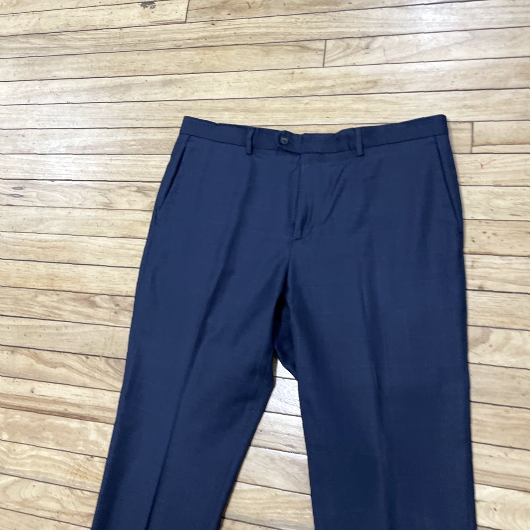 Vintage JACK SPADE Wool Pants Men 39 Blue Gray Plaid Preppy Dress Slacks Trousers 38x31 Pants Size US 39 - 4 Thumbnail