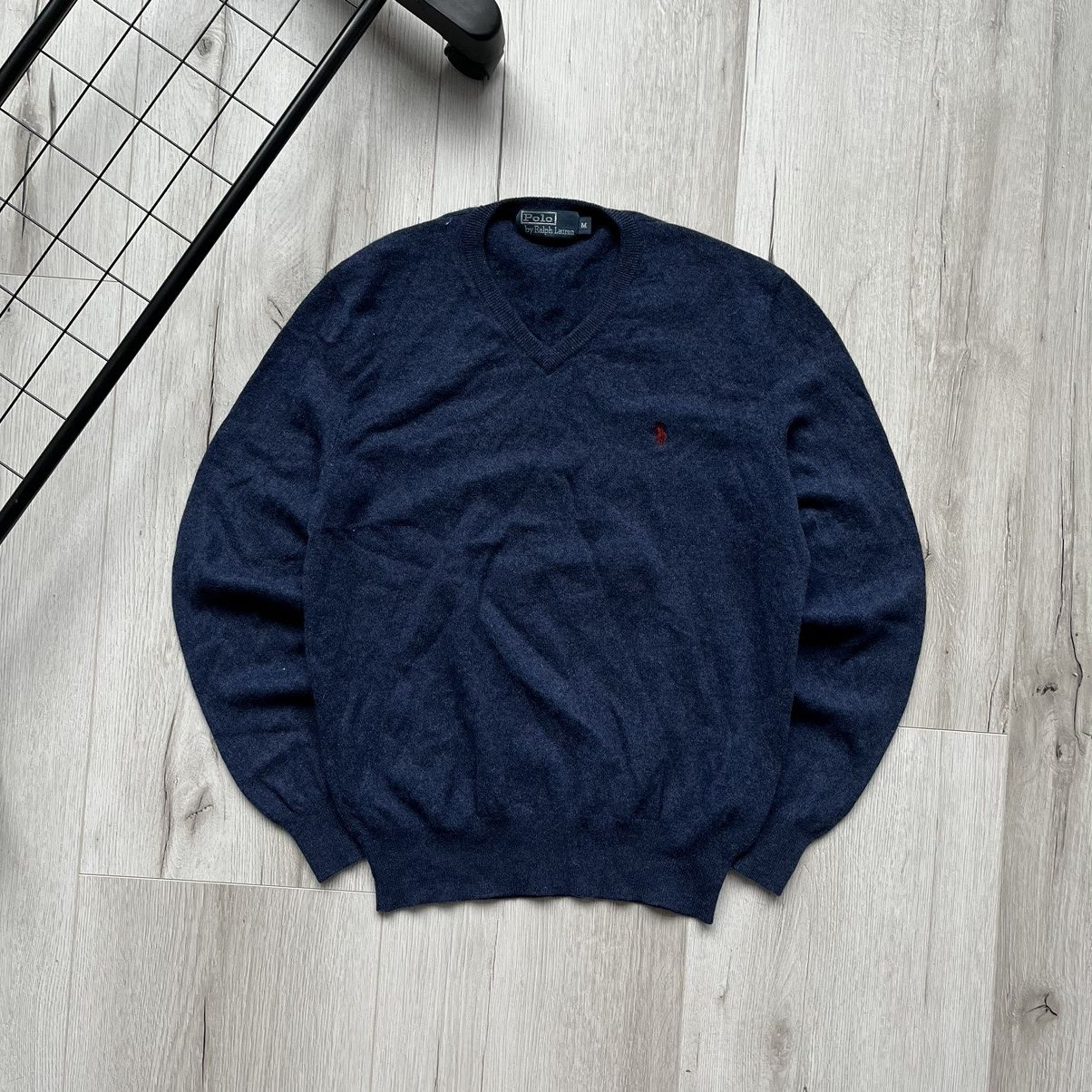 Polo Ralph Lauren × Vintage Polo Ralph Lauren Vintage Merino Wool V Neck Sweater Mens M Size US M / EU 48-50 / 2 - 1 Thumbnail