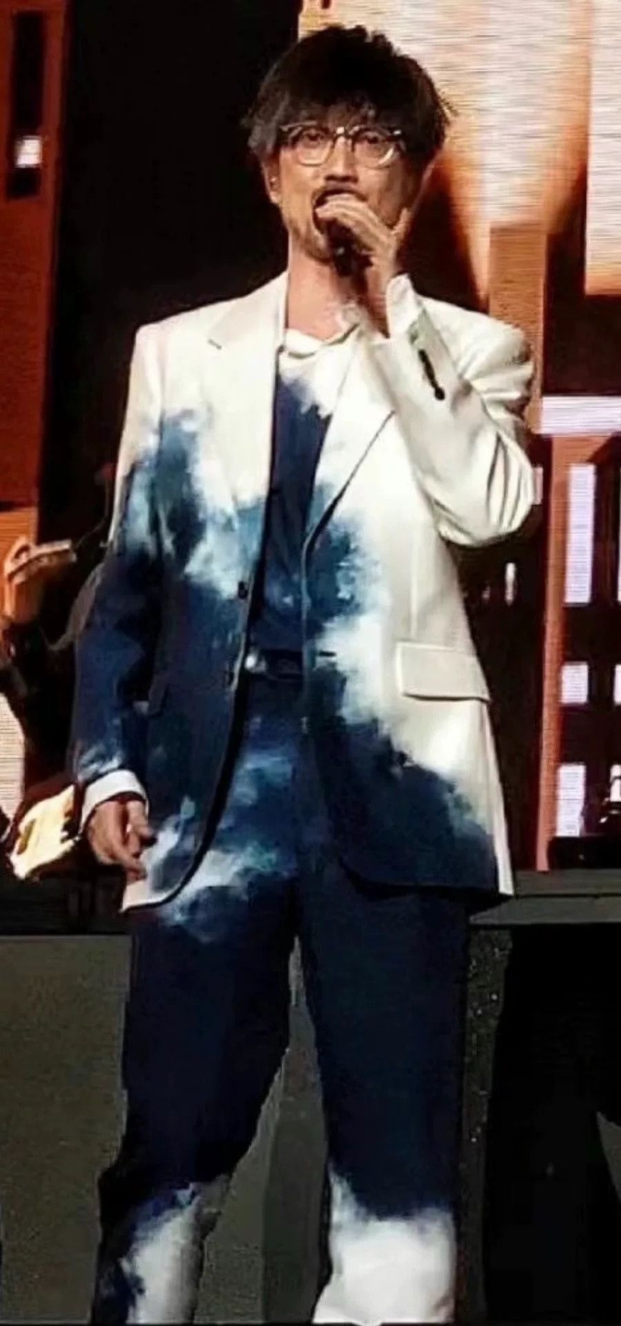 Alexander McQueen Alexander McQueen Blue White Tie-Dye Suit Set Size US S / EU 44-46 / 1 - 1 Thumbnail