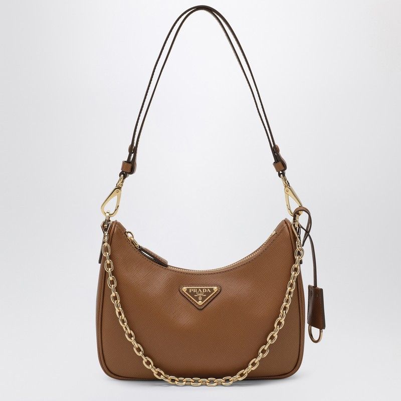 Prada Prada Caramel Prada Re-Edition Mini Bag In Saffiano Leather Size ONE SIZE - 1 Thumbnail