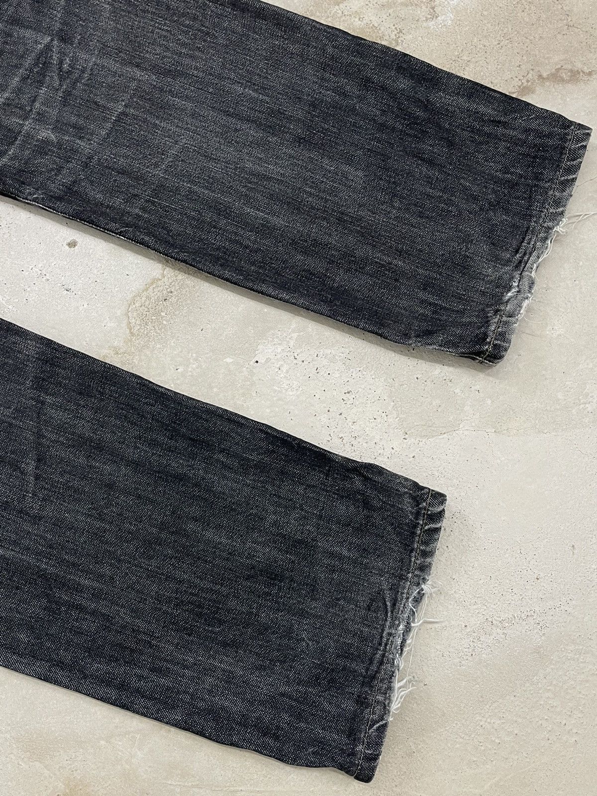 Edwin × Japanese Brand Edwin 403 International Basic Black Washed Distressed Denim Size US 32 / EU 48 - 12 Thumbnail