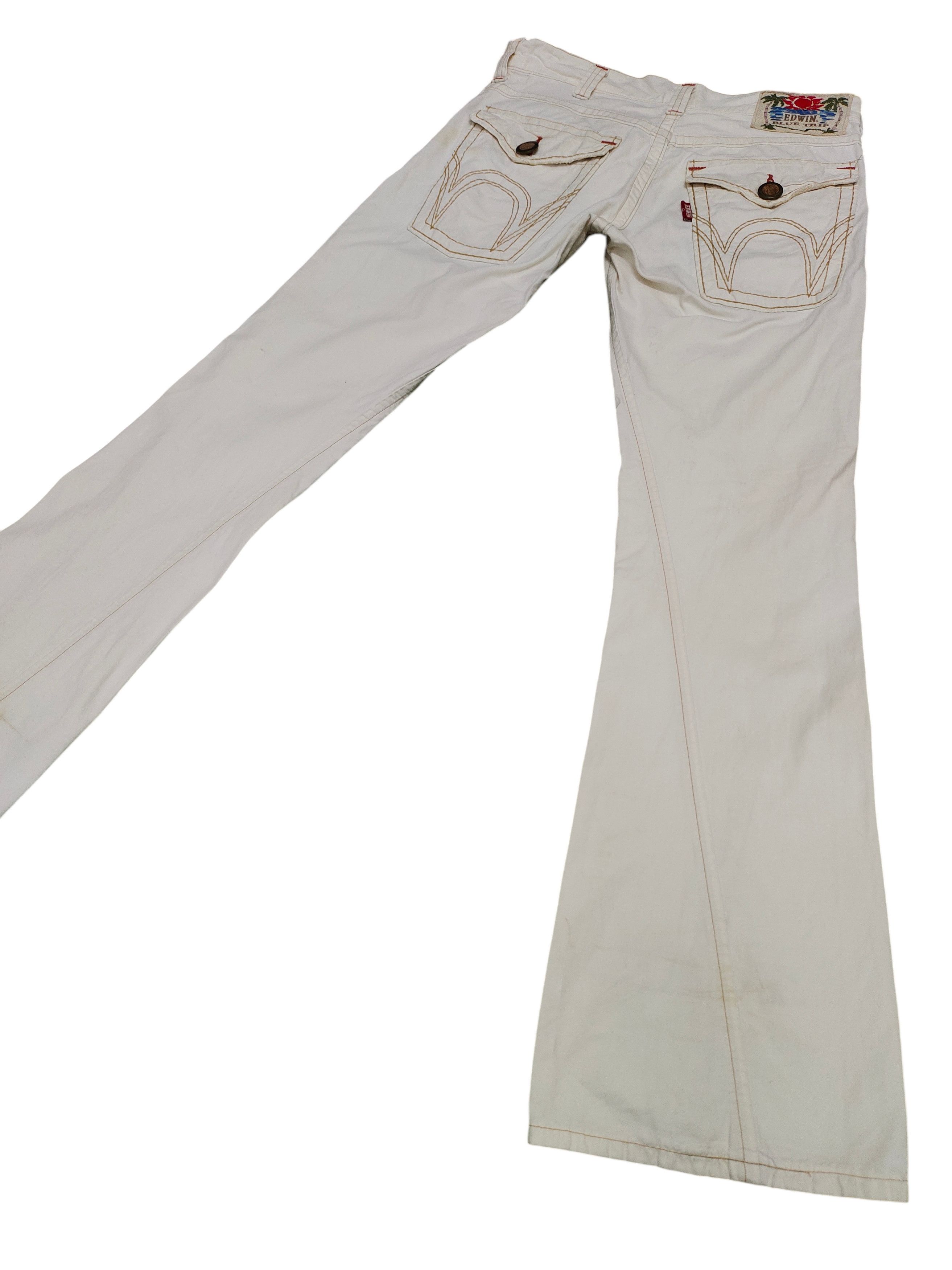 If Six Was Nine Flare Jeans Edwin Blue Trip White Denim Bootcut BT5012 Size US 30 / EU 46 - 1 Thumbnail