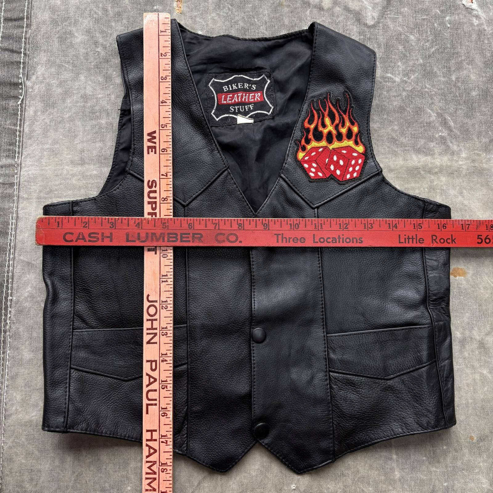 Vintage Vintage Y2K Biker Fire Floral Patches Grunge Leather Vest Size S / US 4 / IT 40 - 3 Thumbnail