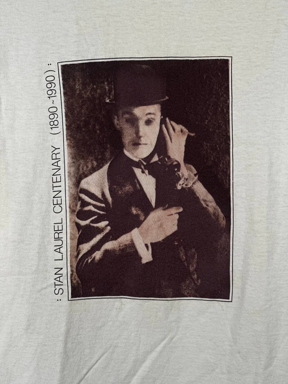 Vintage Vintage Stan Laurel Centenary Actor 90s T Shirt Size US XL / EU 56 / 4 - 4 Thumbnail