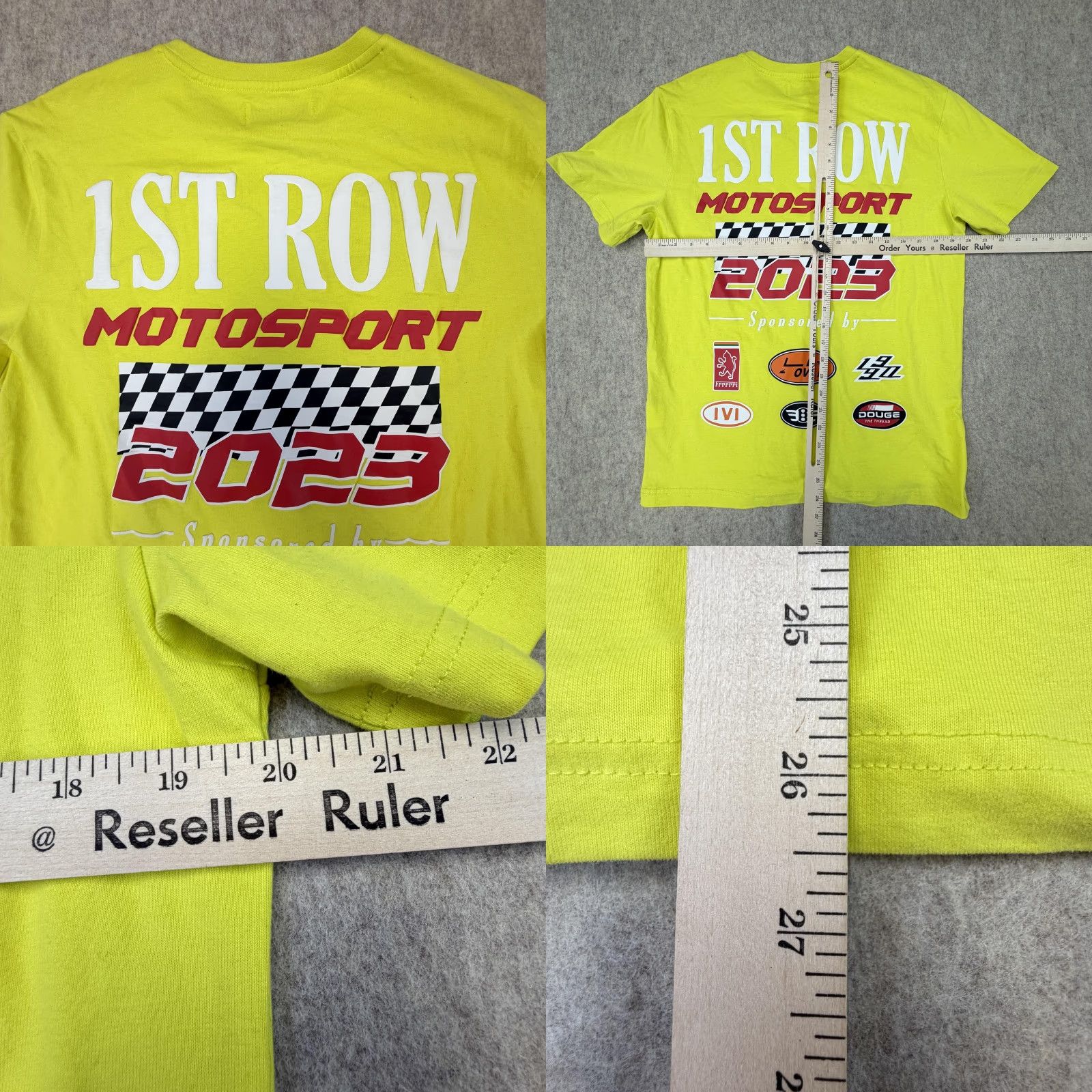 Vintage First Row Motorsport Shirt Mens Medium Yellow Racing Car Graphic 2023 Tee Size US M / EU 48-50 / 2 - 10 Thumbnail