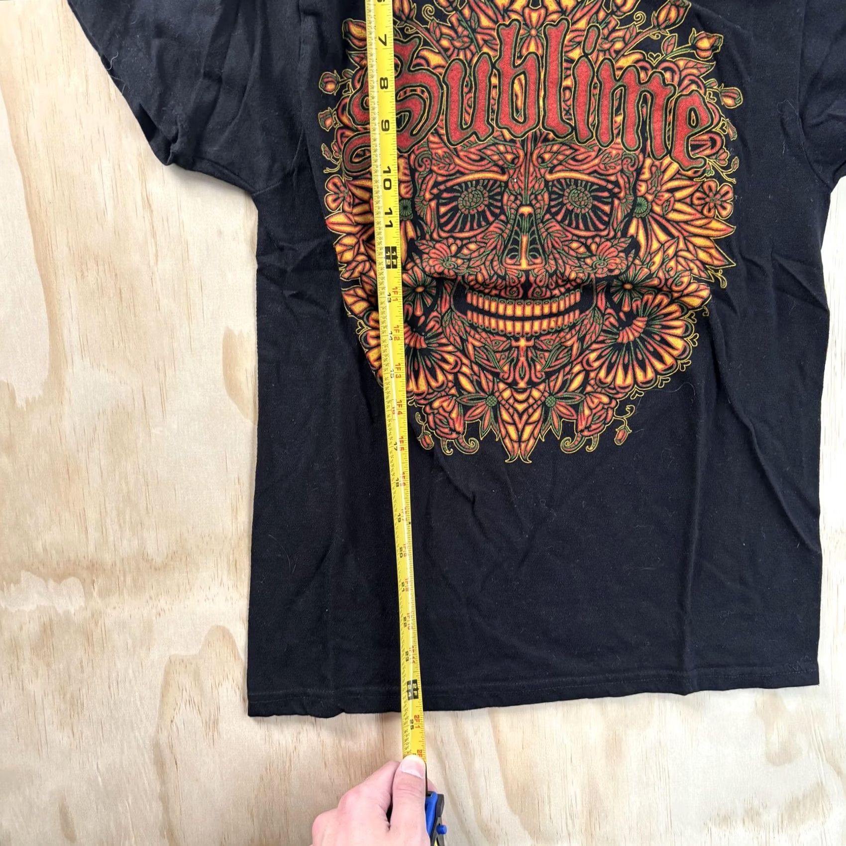 Vintage Sublime Shirt Mens Small Black Skull Floral Band Graphic Tee T-Shirt Music Size US S / EU 44-46 / 1 - 3 Thumbnail