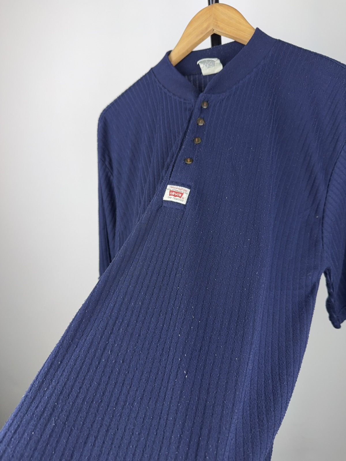 Levi's Vintage 80s / 90s Levi’s Jeanswear Ribbed Henley Tee Blue Size US L / EU 52-54 / 3 - 5 Thumbnail