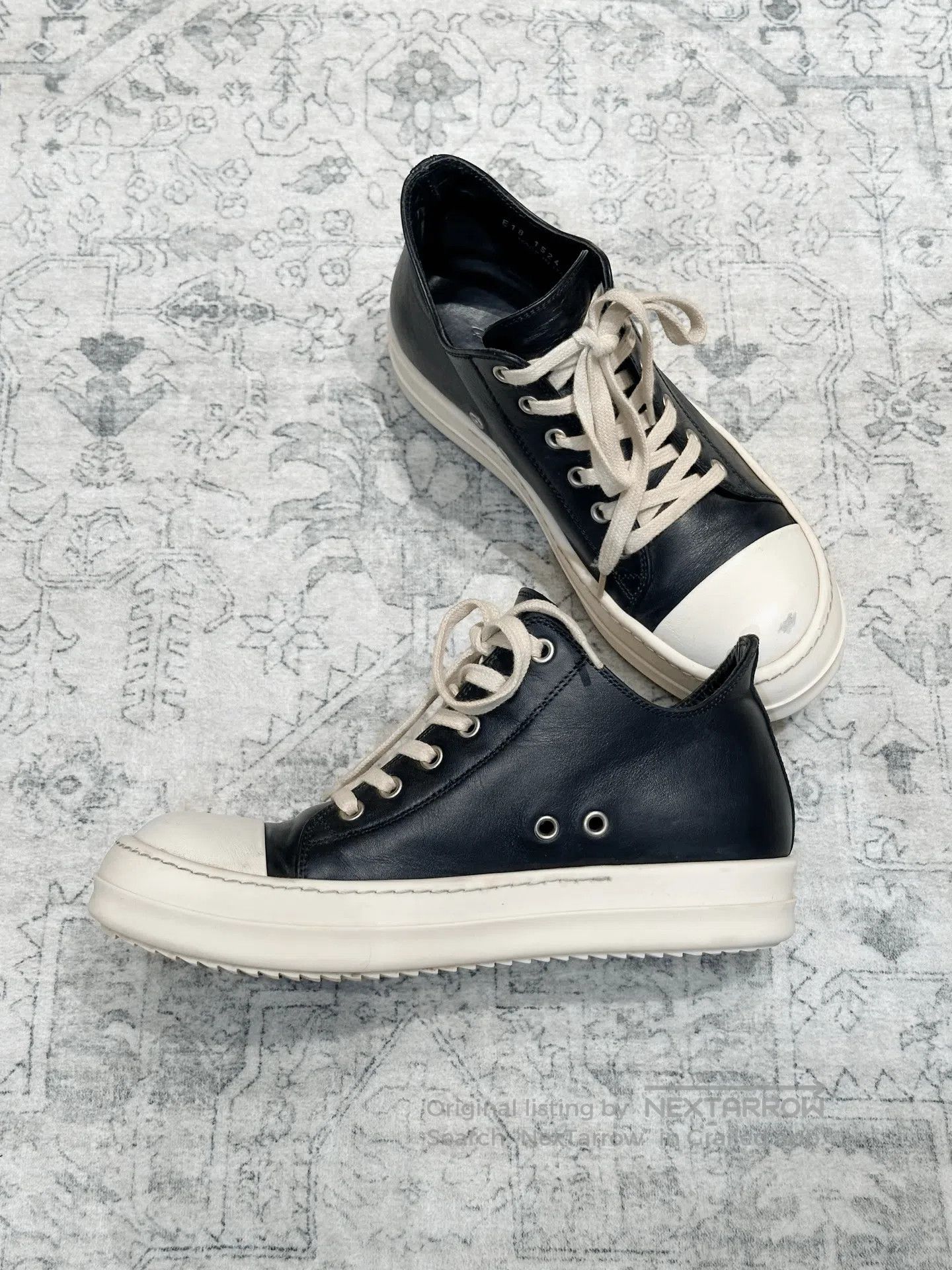 Rick Owens Rick Owens Main Line Low-Top Cow Leather. Size US 7 / IT 37 - 4 Thumbnail