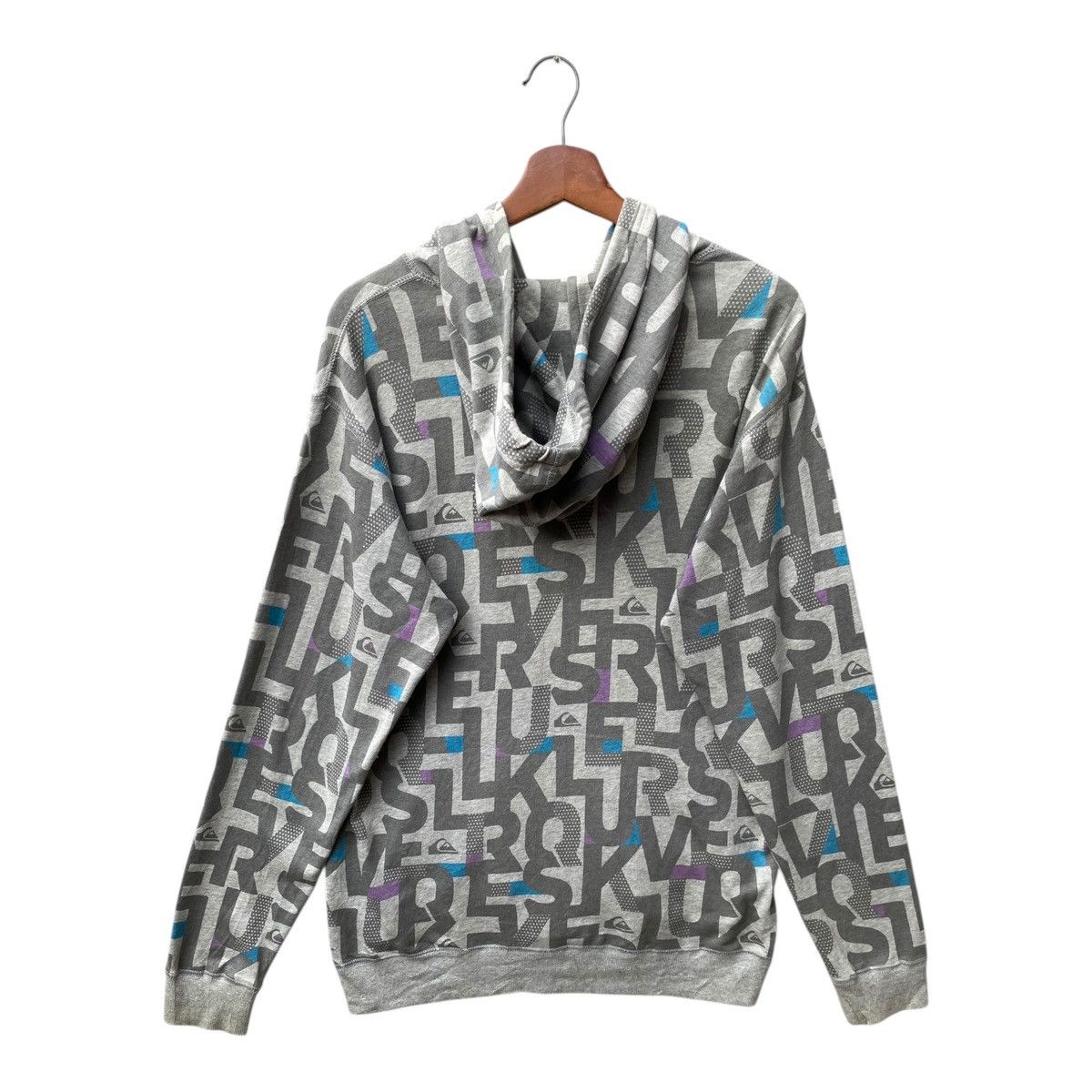 Quiksilver Vintage Quiksilver Hoodie Full Print Full Zip Surf Size L Size US L / EU 52-54 / 3 - 5 Thumbnail